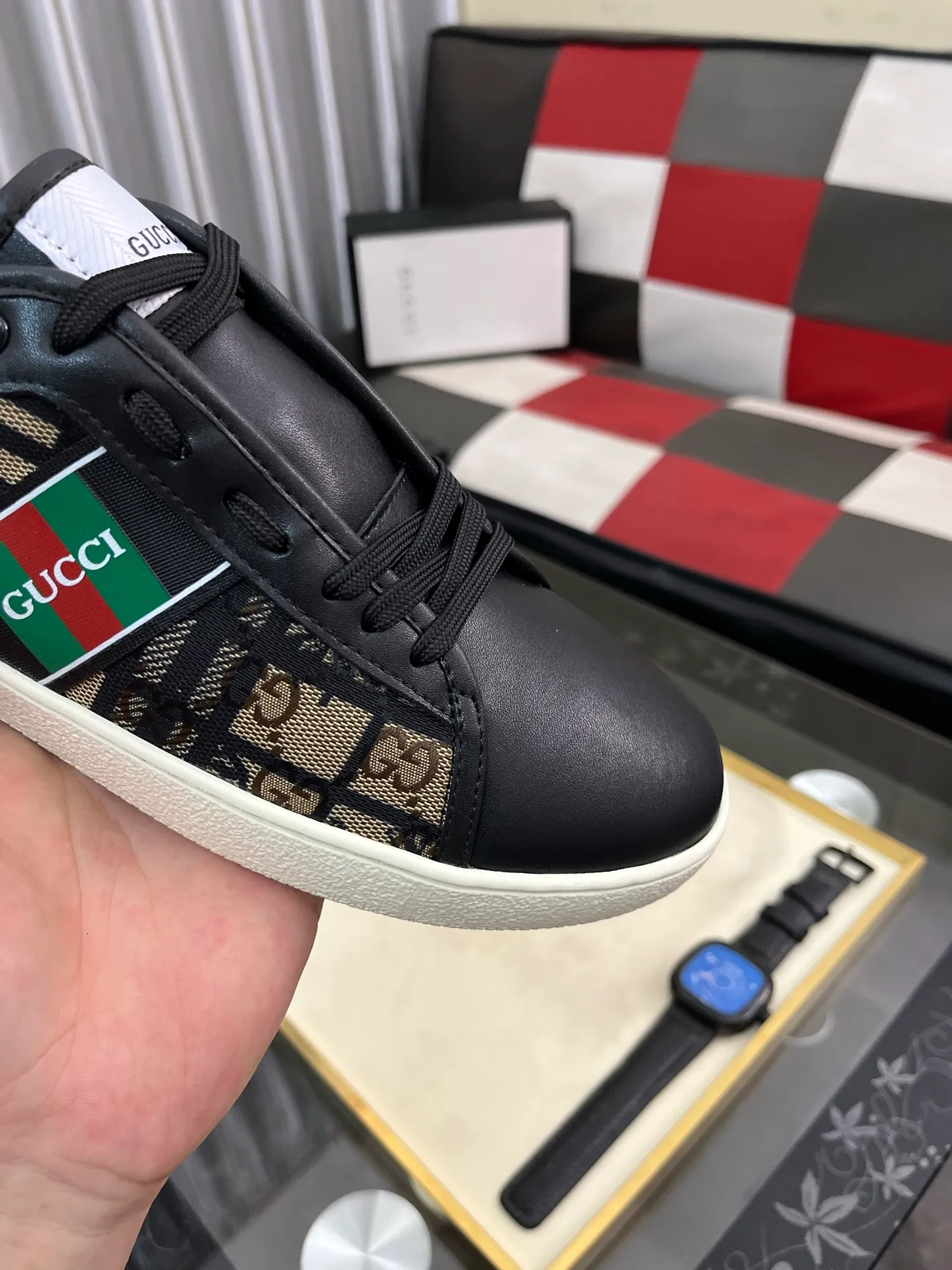 Men's Men's Shoes💰400⌚️⌚️" GUCCI" New official website • Same style, latest • hot style casual shoes, top brand [seduce] luxury ~ purchasing agency, top ~ quality. Products sold at the counter [strong] Original embossed calfskin fabric ➕ Comfortable sheepskin lining, code number: 38-443️⃣colors available